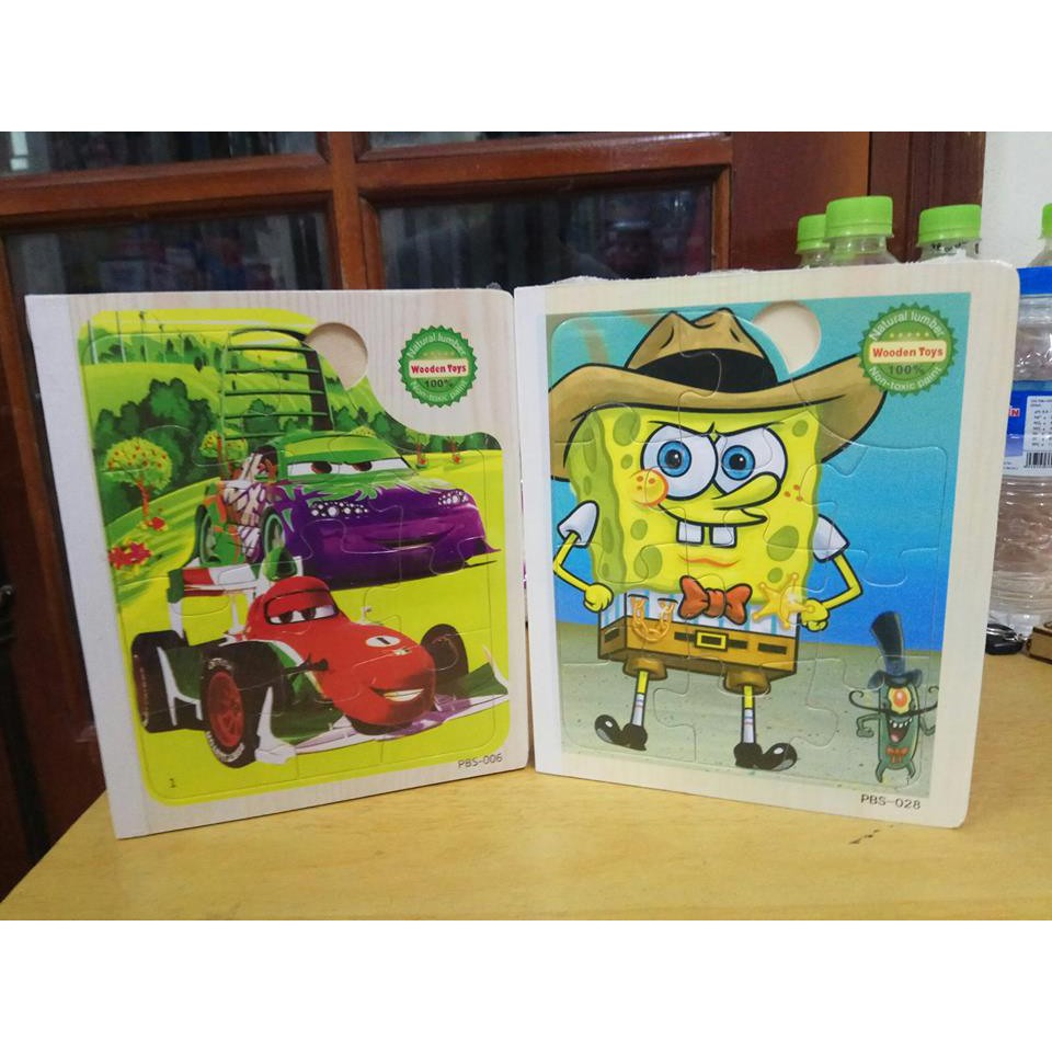 BỘ SÁCH 6 TRANH GHÉP GỖ 3-4 MẢNH GHÉP CHO BÉ