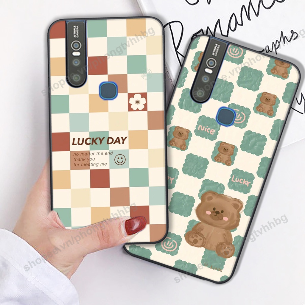 Ốp lưng Vivo V15 / V15 Pro in mẫu gấu thể thao , smile mặt cười cực cute