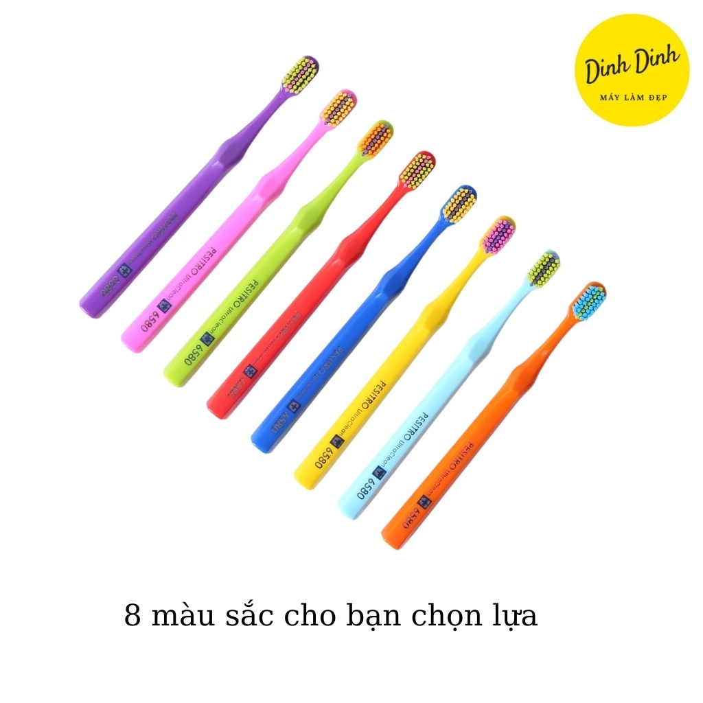 Bàn chải niềng răng siêu mềm, có rãnh giữa Pesitro 6580 ultra soft ortho chải răng niềng chuyên dụng