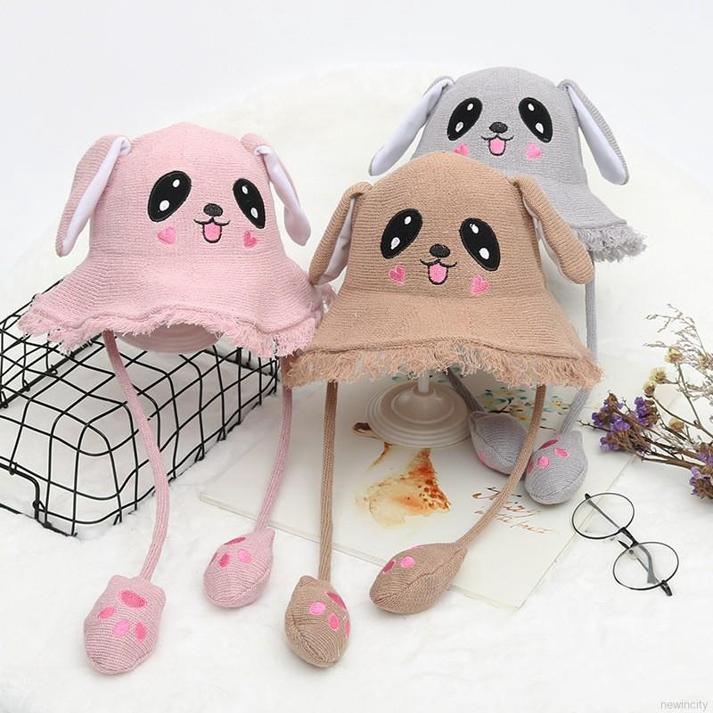 Mũ rộng vành họa tiết thỏ họa hình dễ thương cho bé gái nhiều màu lựa chọn