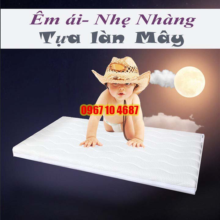 Nệm sơ dừa cho cũi, Đệm cũi cho bé 100% xơ dừa tự nhiên - Thoáng mát