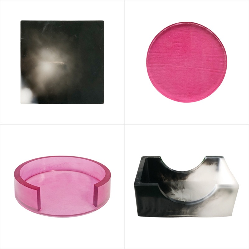 Set 4 / 5 Khuôn Silicone Làm Đế Lót Ly Hình Tròn