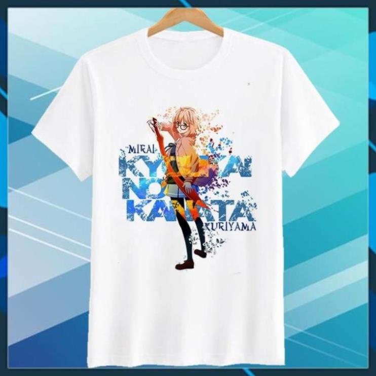 🔥Siêu Rẻ🔥 Áo thun Kyoukai no Kanata mẫu Mirai Kuriyama /uy tín chất lượng