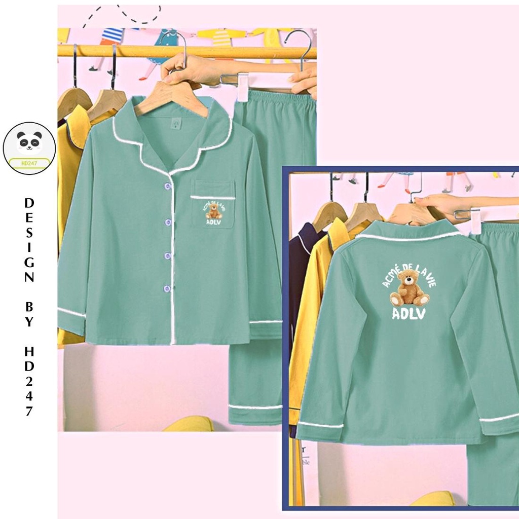 Đồ ngủ pijama dài cho bé gái bé trai size đại dễ thương set mặc nhà mặc ngủ thời trang FIVEBE 0322
