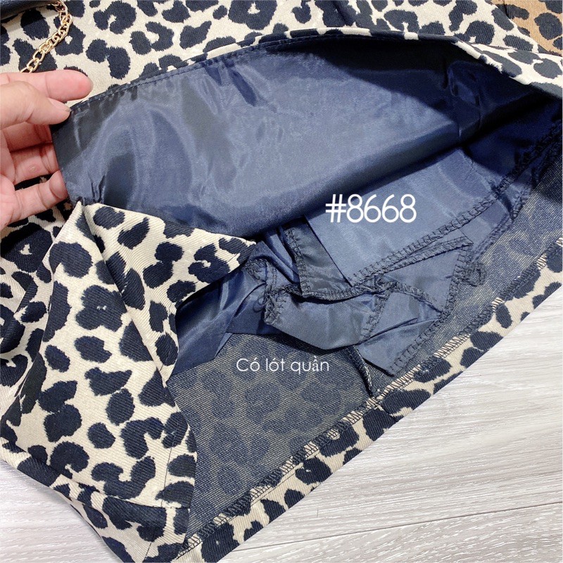 Chân váy dạ da báo kèm đai xích dáng A cạp cao có lót quần trong CV1750 - NhiNhi Shop | BigBuy360 - bigbuy360.vn
