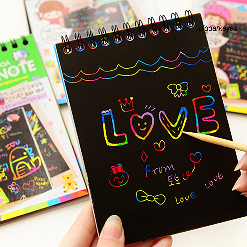 Sổ Tay Vẽ Tranh Cạo Nhiều Màu Sắc Dễ Thương Cho Bé