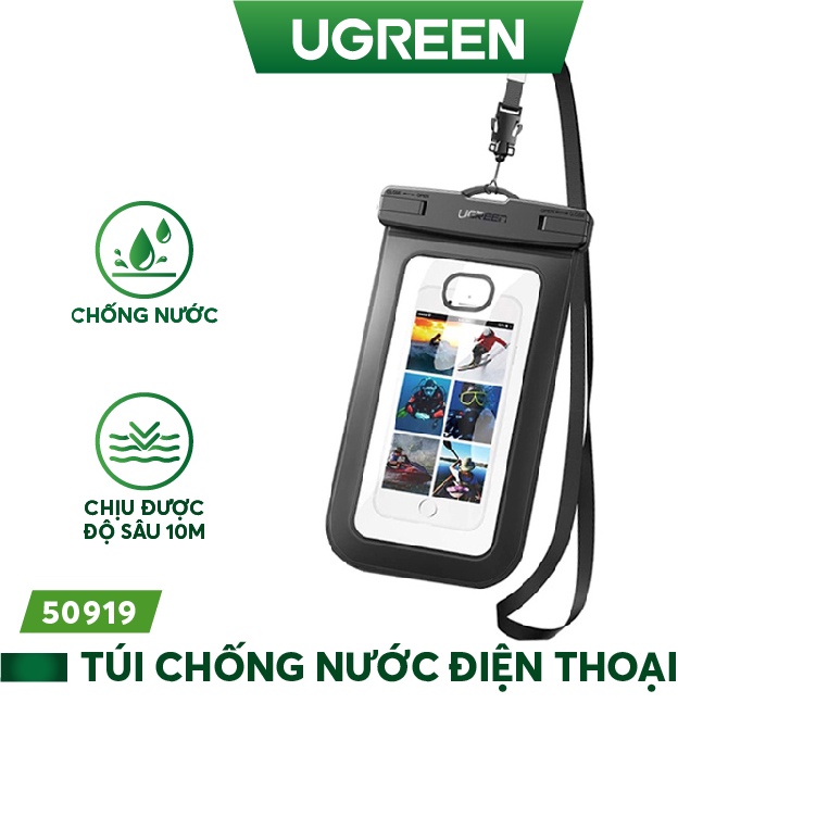 Túi đựng điện thoại UGREEN 60959 50919 chống nước tiêu chuẩn IPX8 độ sâu 10m