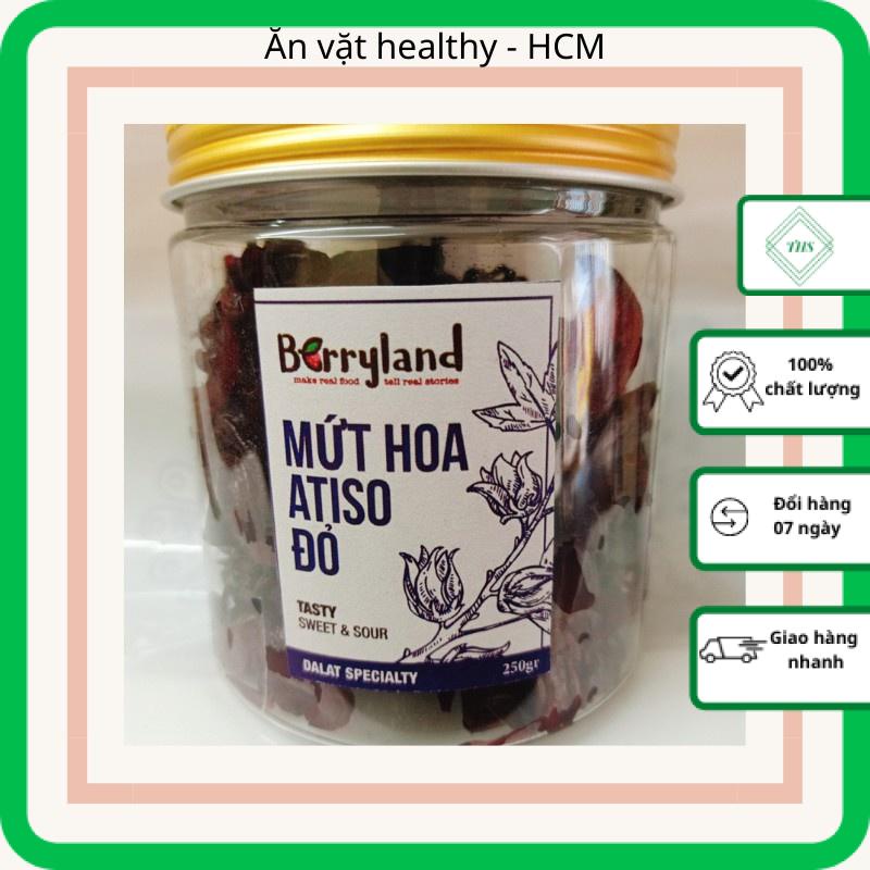 Mứt hoa atiso đỏ hộp 60gr thơm ngon giòn đồ ăn vặt healthy HCM - Vafaco