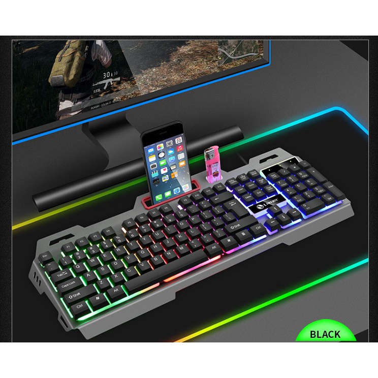 Bộ Bàn Phím Limei T19 Kèm Chuột Máy Tính Có Dây Chuyên Game Có Đèn LED Phát Sáng Thiết Kế Hiện Đại Phong Cách