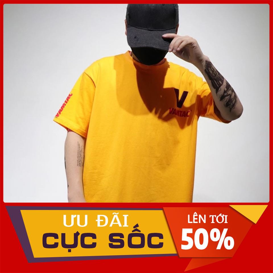 [ Sale Off ] Áo thun tay lỡ unisex VT1 cao cấp [Vàng] thời trang lamer