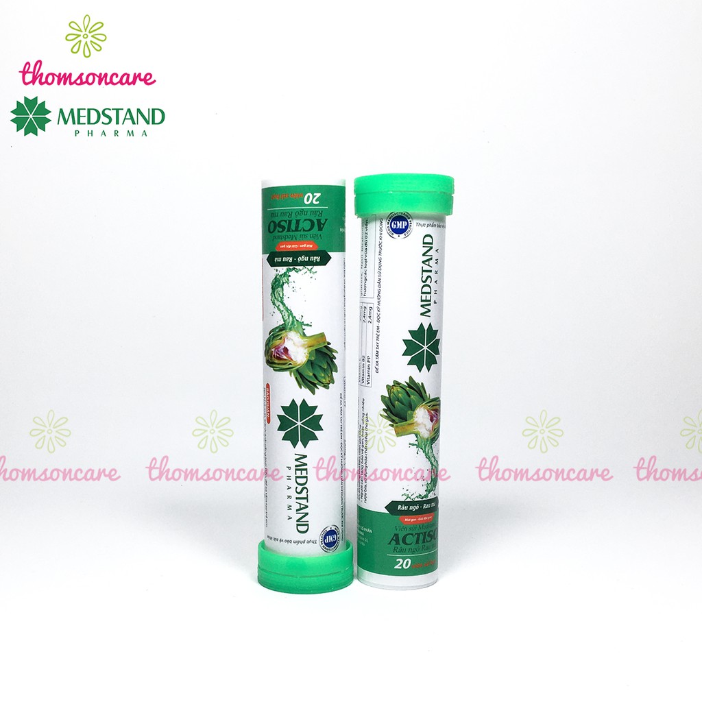Viên sủi Actiso, Râu ngô, Rau má Medstand - Giúp giải độc gan, thanh nhiệt, làm nước giải khát  - Tuýp 20 viên | BigBuy360 - bigbuy360.vn