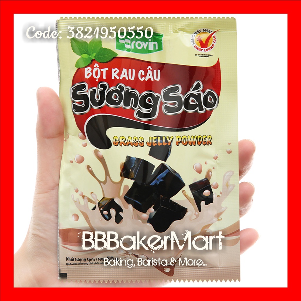 1 GÓI - Bột sương sáo ĐEN ROVIN Hoàng Yến - Gói 50gr