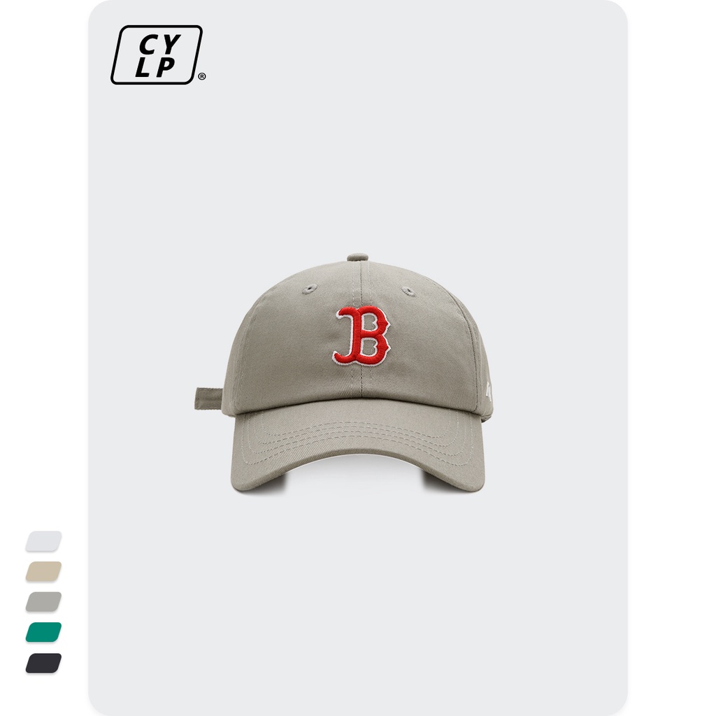 Nón Lưỡi Trai Mềm Thêu Chữ B Màu Xanh Lá Phong Cách Hàn Quốc