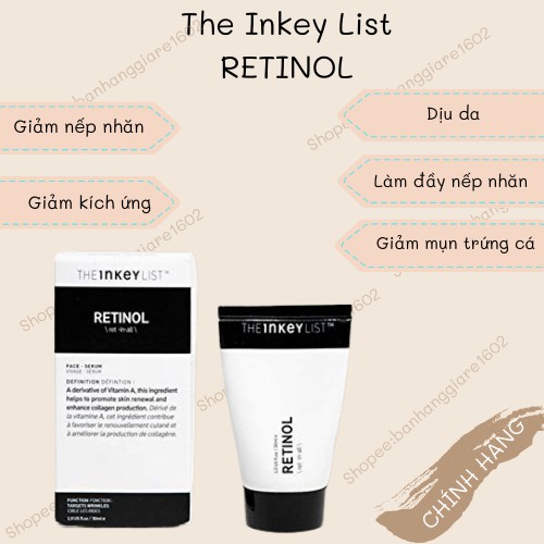 Tinh chất kháng mụn chống lão hóa The Inkey List Retinol Serum 30ml