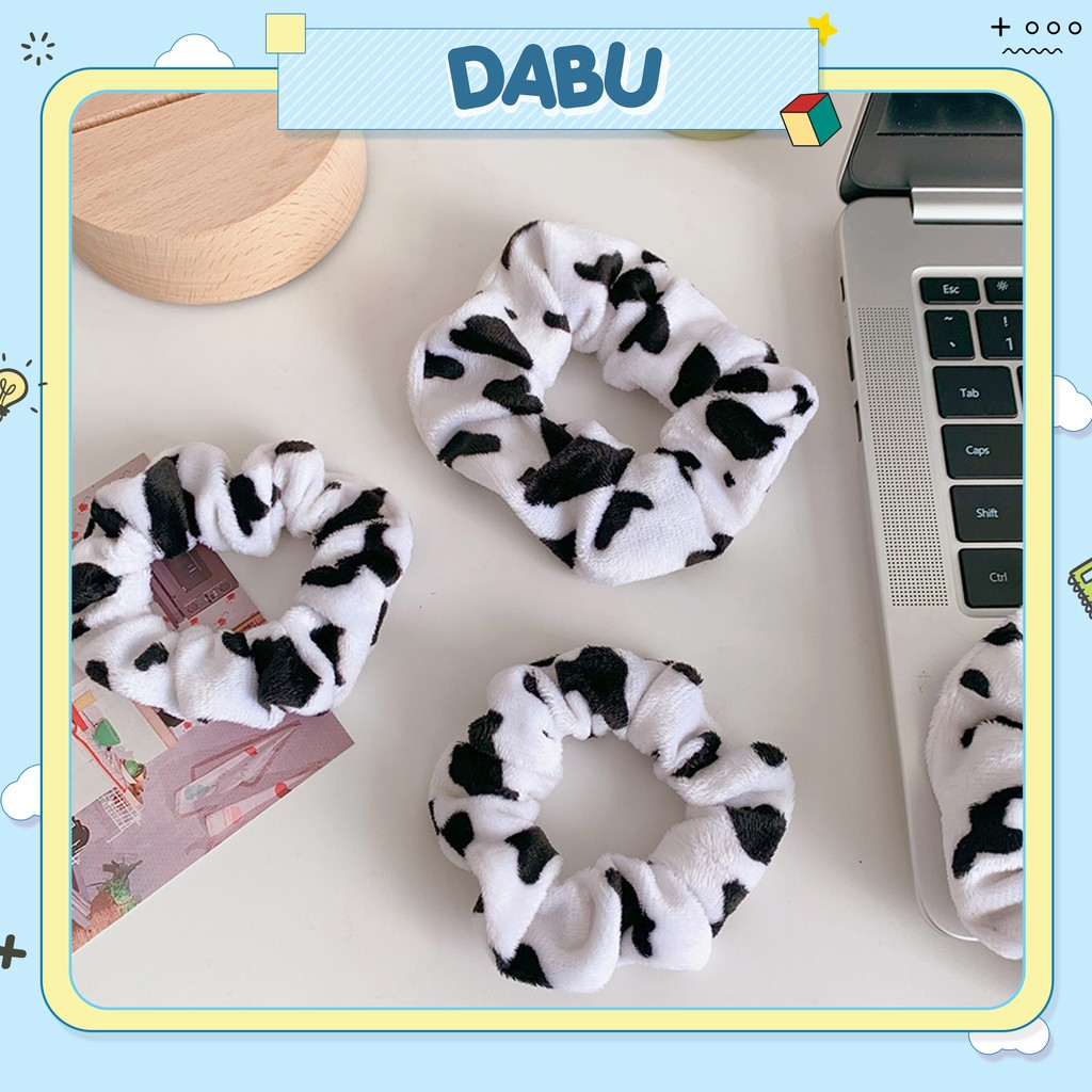 Dây cột tóc bò sữa Dabu siêu rẻ 2 size lớn nhỏ