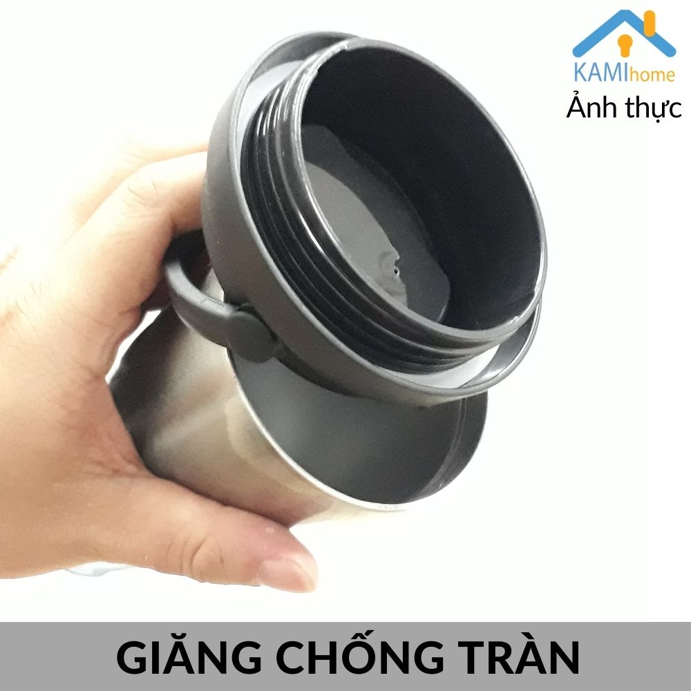 Ly giữ nhiệt inox Nắp bật 450ml bình cốc uống nước cà phê cao cấp KM22040