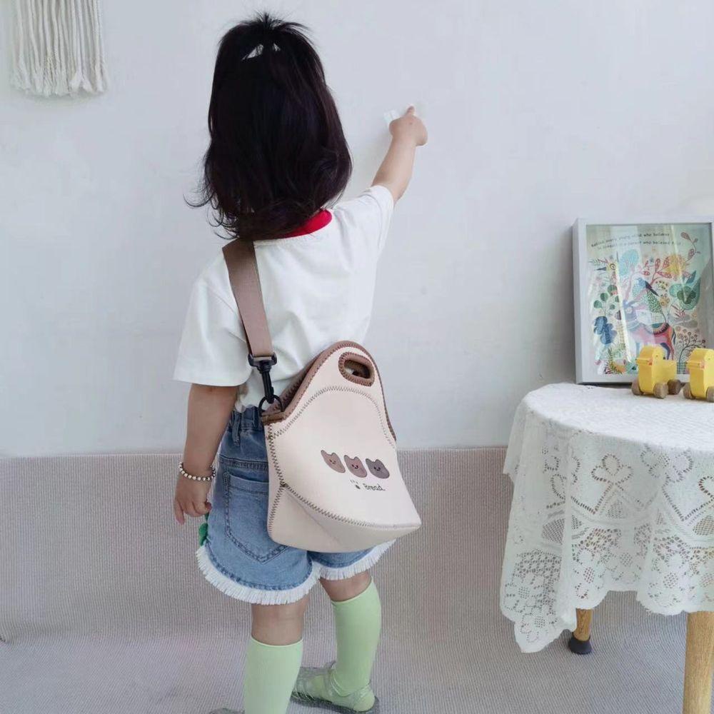 Túi Xách Đeo Vai Cotton In Hình Gấu Hoạt Hình Dành Cho Mẹ Bỉm Sữa