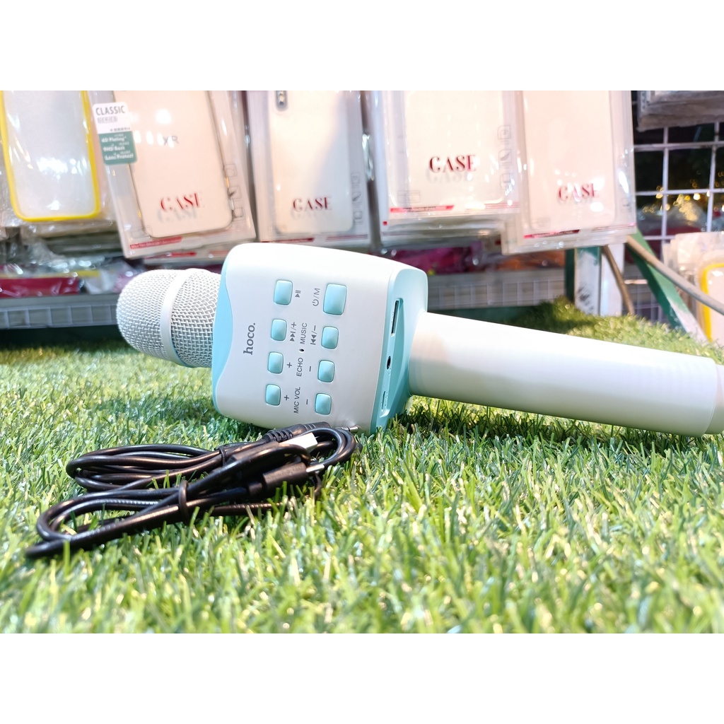 Mic KÈM LOA Karaoke Bluetoooth BK5 Chính hãng HOCO_Có LED đủ màu_Siêu bền