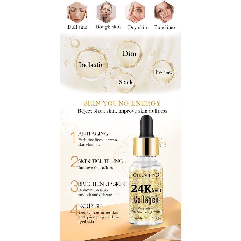 Serum Collagen Gaunjing Dưỡng Ẩm Làm Trắng Da Thu Nhỏ Lỗ Chân Lông