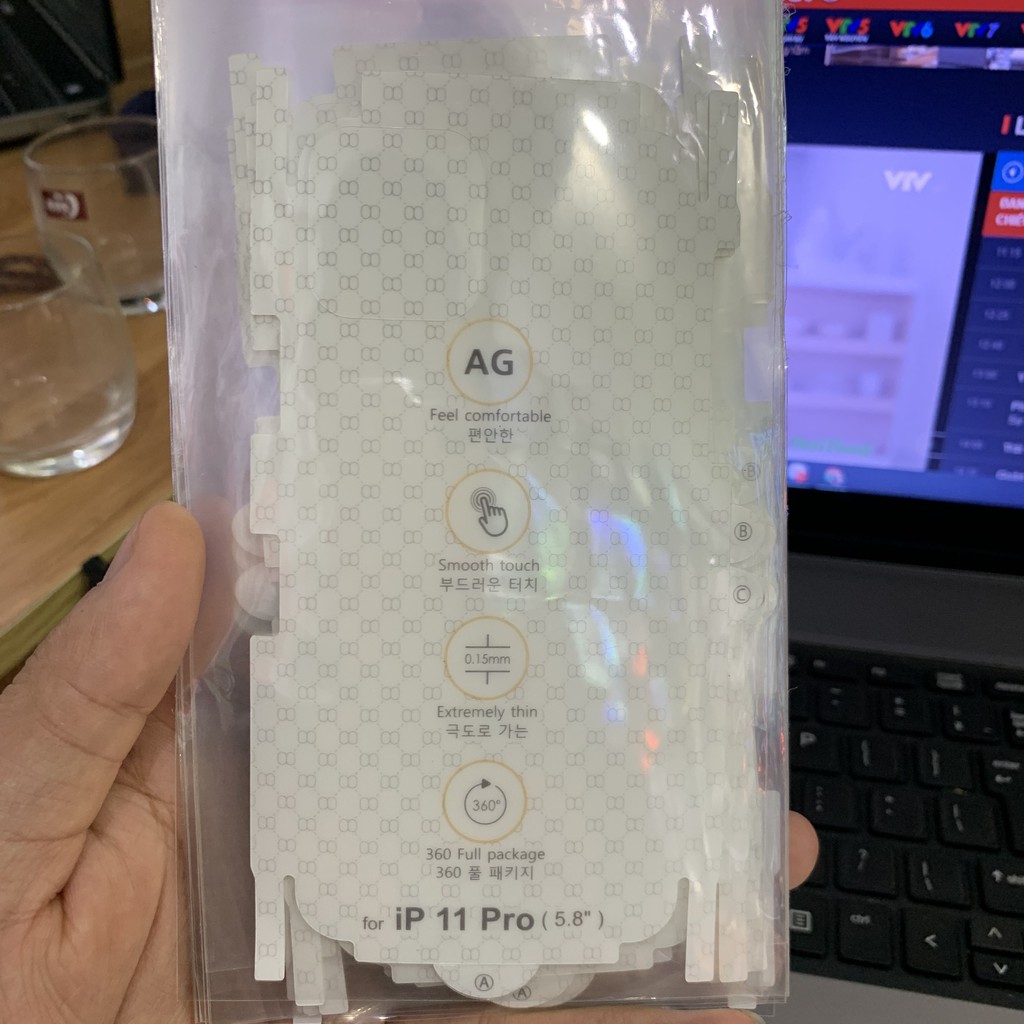 Miếng dán Chống vân tay PPF mặt sau cho 6/6s 6+/6s+ 7/8 7+/8+ X/XS XSMAX/11/11PRO/11PROMAX