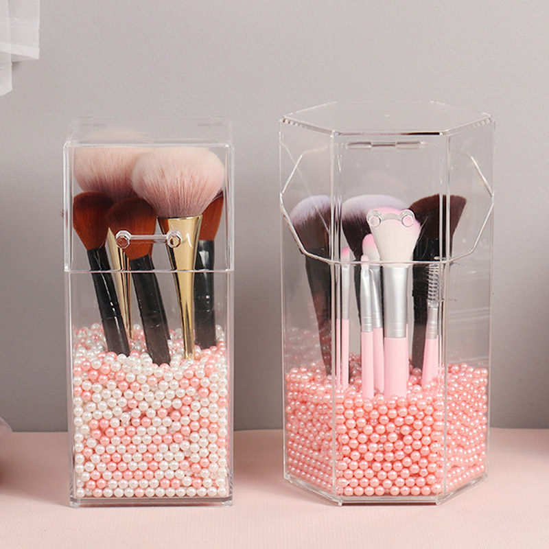 Tmdbyx [Hàng mới về] Hộp đựng cọ trang điểm có nắp đậy chống bụi trong suốt