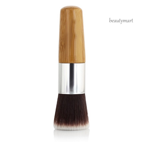 [Hàng mới về] Cọ Đánh Phấn Nền Đầu Phẳng Tròn Tay Cầm Bằng Tre Tiện Dụng