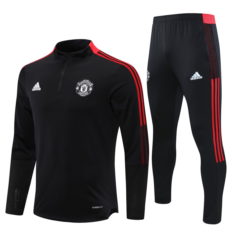 Bộ Đồ Thể Thao Manchester United workout Màu Đen (Người Lớn / Trẻ Em) 2021 / 22