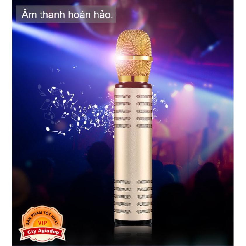 Micro hát Karaoke kiêm Loa Bluetooth - Loại cao cấp âm thanh chất lượng cao KTV K6