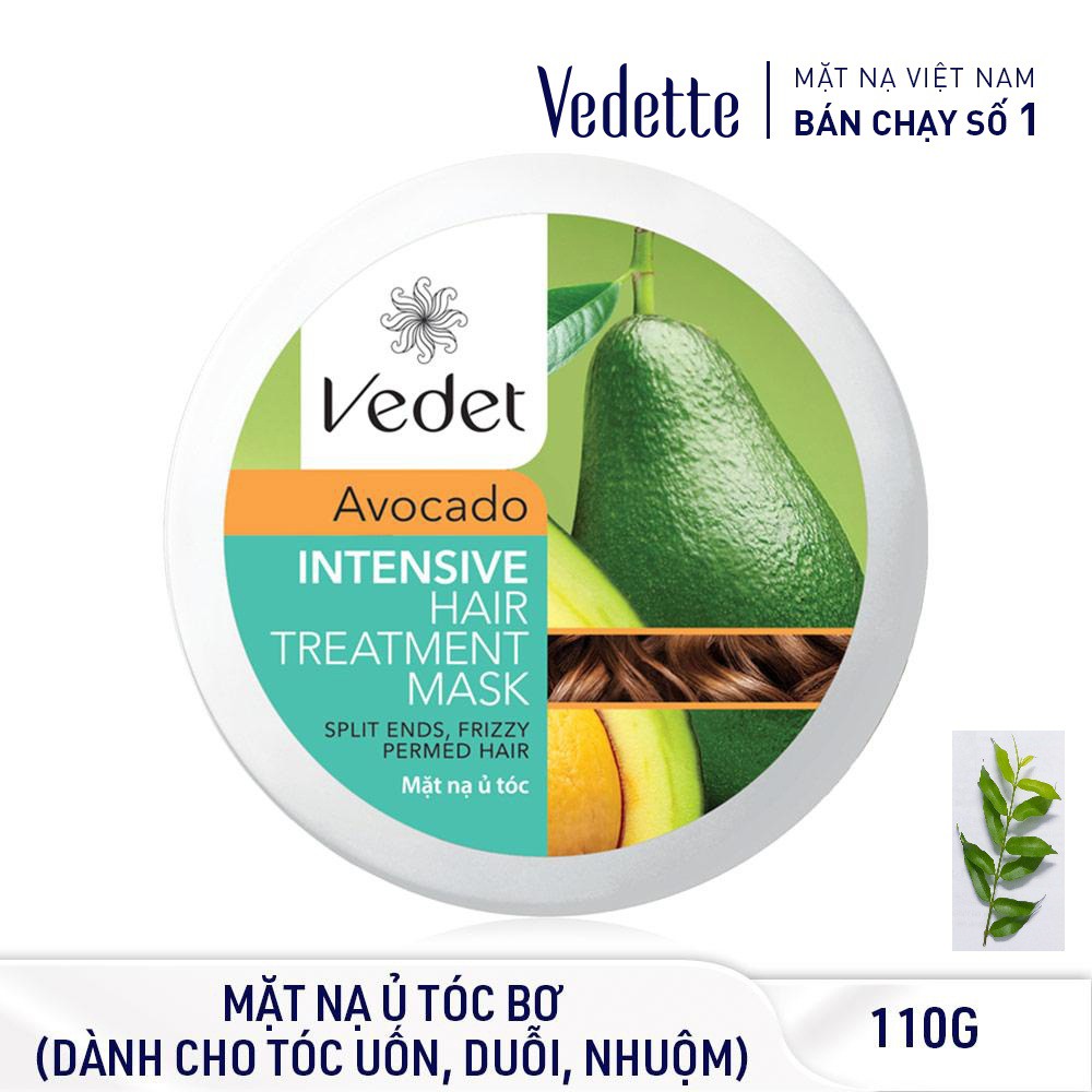 🥦 MẶT NẠ Ủ TÓC BƠ 110g VEDETTE  - PHỤC HỒI DÀNH CHO TÓC CHẺ NGỌN DO UỐN & DUỖI - TPMA257