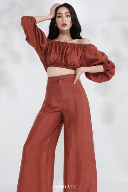 Vải lụa màu cam đất chất mềm rủ mát khúc lẻ 1m x khổ 1,5m của Vải rẻ HB shop