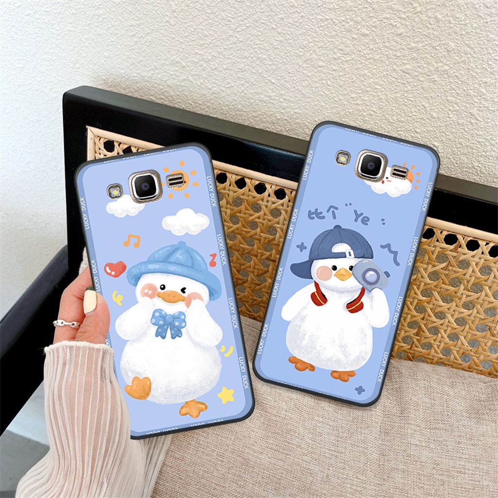 Ốp lưng Samsung J2 Prime/J3 2015/J3 2016/J5 2015/J7 2015 chú vịt đáng yêu, lucky duck, ốp cặp đôi dễ thương