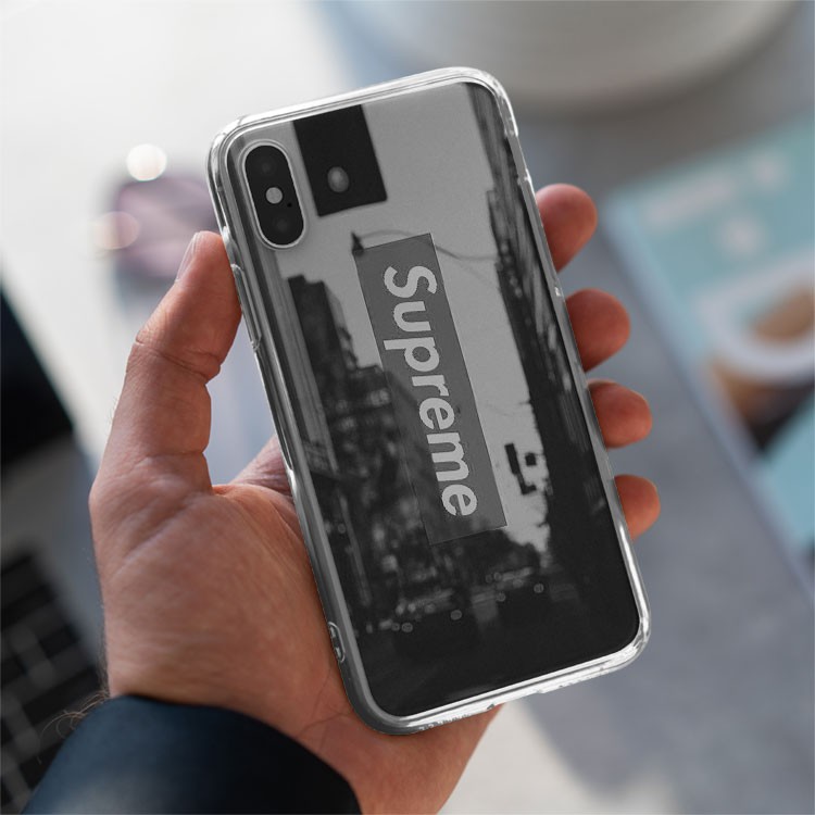 Ốp iphone chất XSPORTCASE Supreme Đen trắng Iphone 7 - Iphone 12 pro max SUPPOD00014