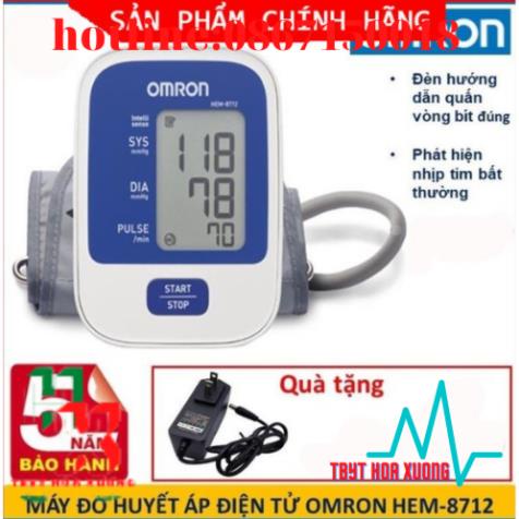 Máy Đo Huyết Áp Bắp Tay Omron HEM 8712 - Nhập Khẩu Nhật Bản - Bảo Hành 5 Năm - Máy Đo Huyết Áp