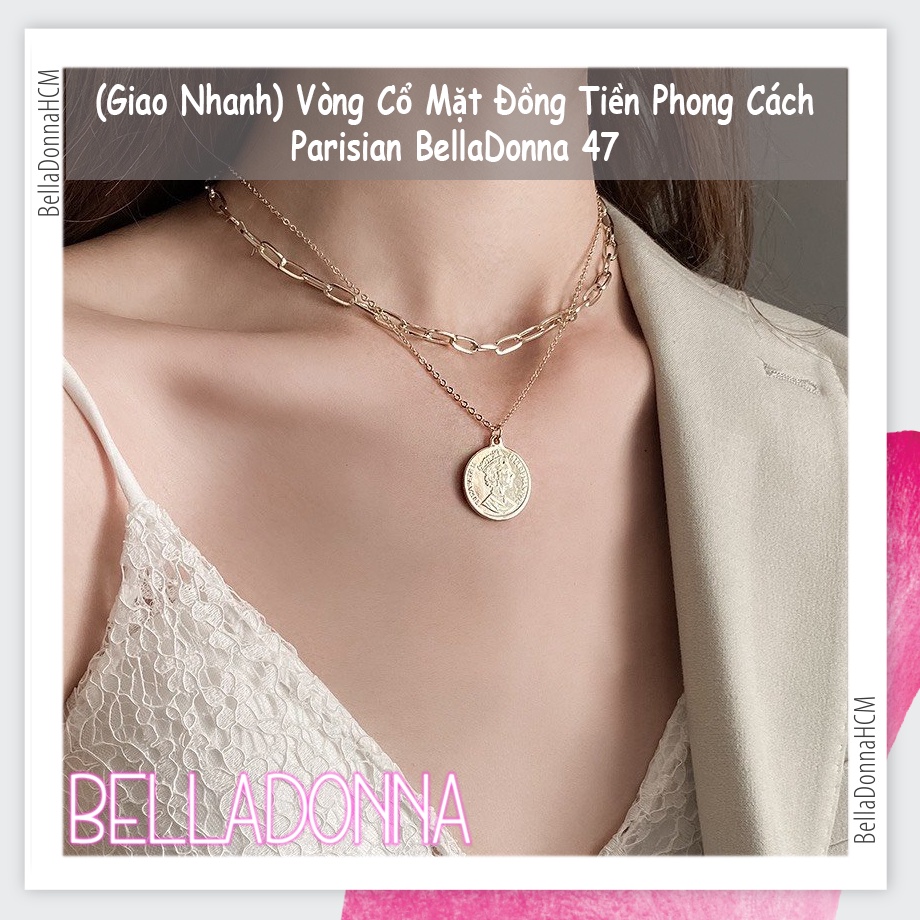 Vòng Cổ Mặt Đồng Tiền Phong Cách Parisian BellaDonna 47