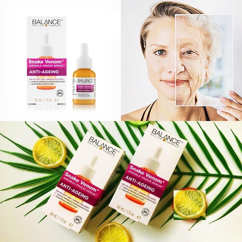 Combo Serum Nọc Rắn Ngừa Lão Hóa Balance Active Formula Snake Venom và Tinh chất dưỡng mắt Balance gold collagen