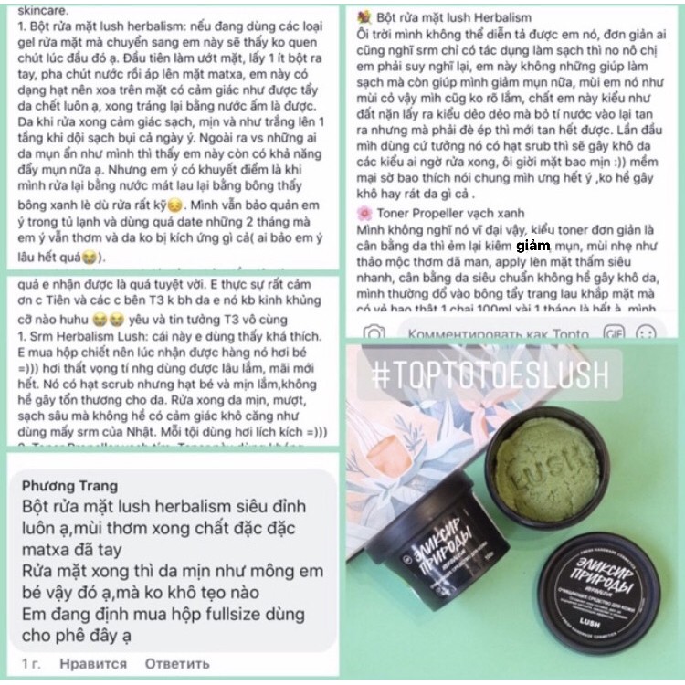 Bột rửa mặt Lush Herbalism làm sạch sâu, giảm mụn ẩn, mụn cám, mụn đầu đen | BigBuy360 - bigbuy360.vn