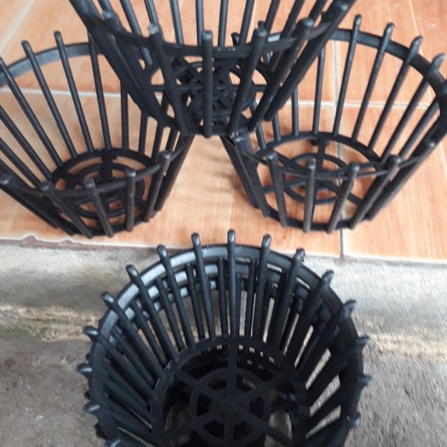 Combo 10 chậu trồng lan phi 21cm kèm quai treo