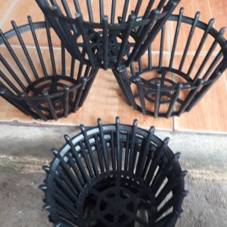 Combo 10 chậu trồng lan phi 21cm kèm quai treo