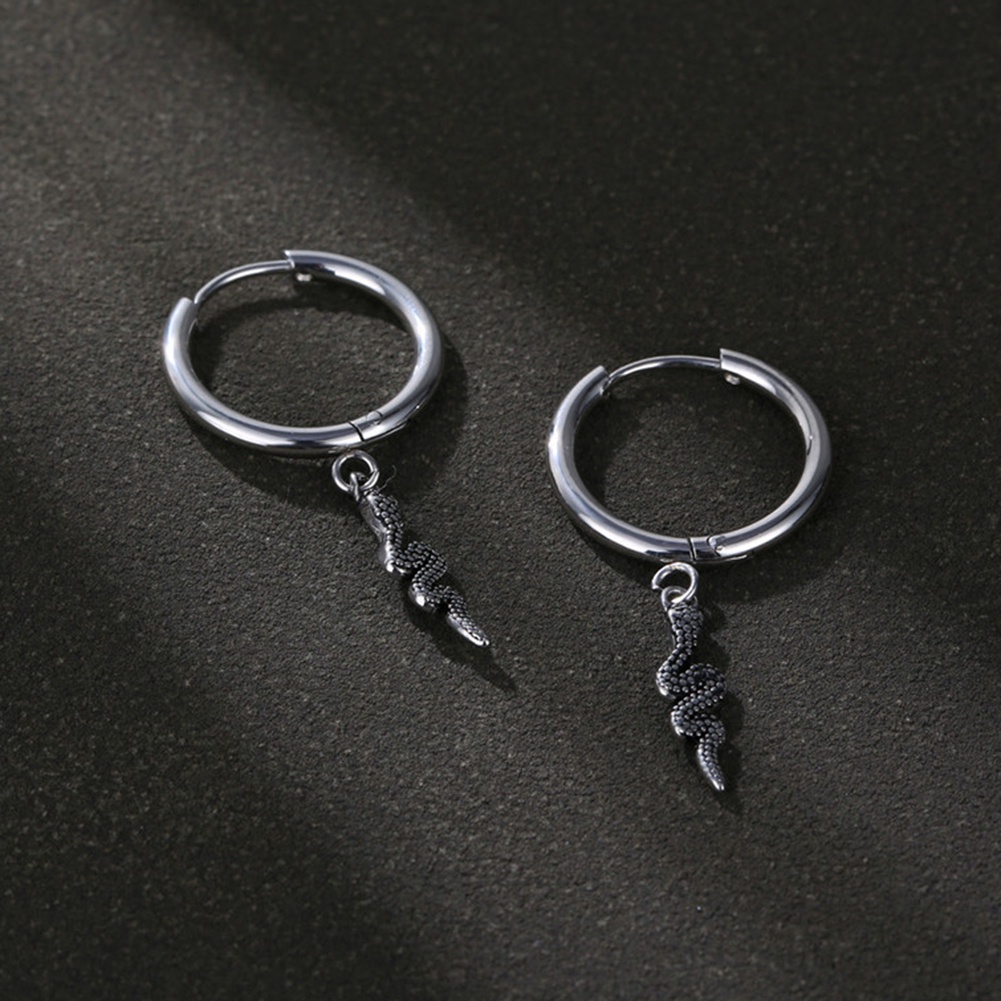Khuyên Tai Hình Rắn Bằng Thép Không Gỉ Thời Trang Cá Tính Chất Lượng Cao Cho Nam Và Nữ