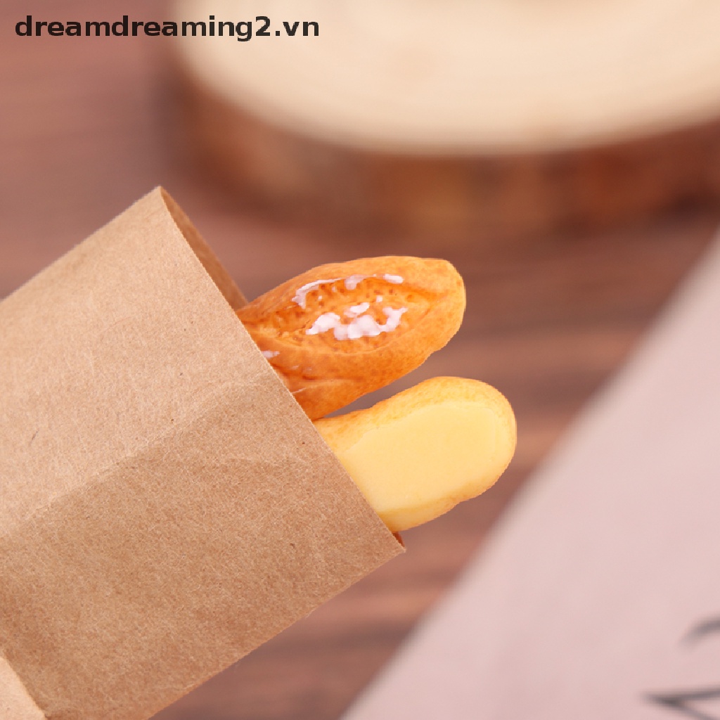 Mô hình bánh mì thu nhỏ dễ thương tỉ lệ 1:12 dành cho nhà búp bê