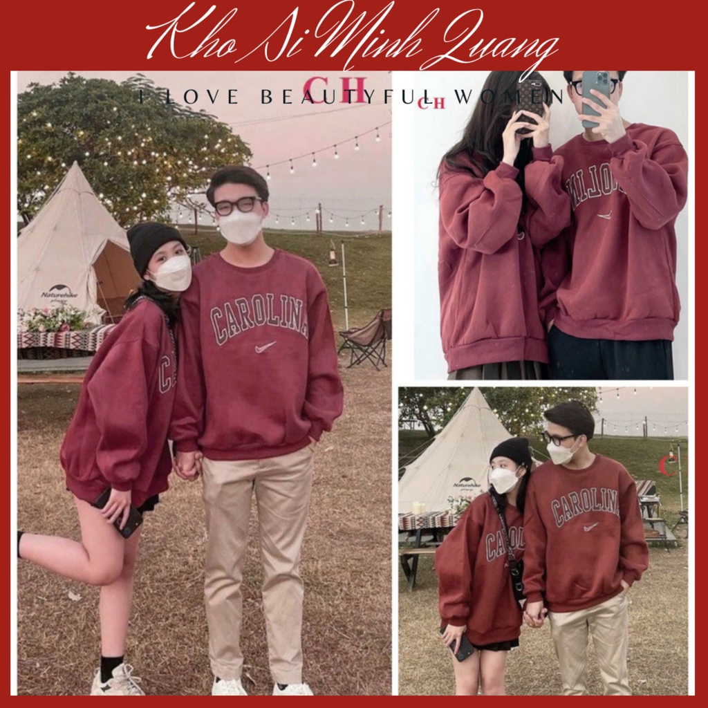 Áo Swaetes Cặp Đôi Nam Nữ Chất Nỉ Dày Dặn, Áo Nỉ Thu Đông Nam Nữ Mặc Đôi Ấm Áp