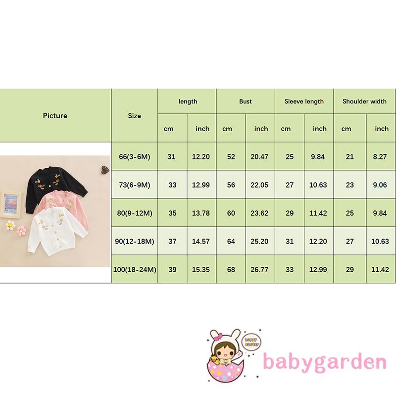 Áo Khoác Cardigan Dệt Kim Thêu Hoa Cài Một Hàng Nút Kiểu Ngọt Ngào Thời Trang Mùa Xuân Cho Bé Gái