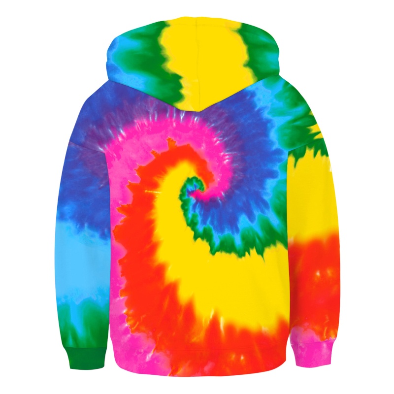 Áo Hoodie Nhuộm Màu Loang Tay Dài Dáng Rộng Thời Trang Xuân Thu Cho Bé Trai Và Gái