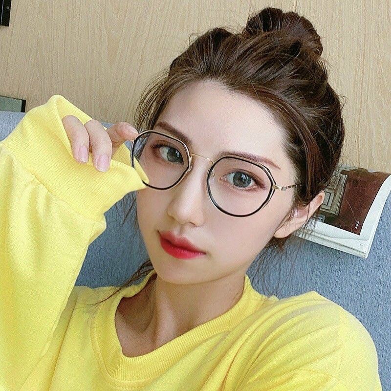 Kính oval ngố loại 1 gọng kim loại viền | BigBuy360 - bigbuy360.vn