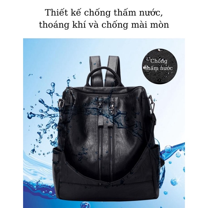 Balo da nữ thời trang cao cấp, Balo chống thấm nước sành điệu