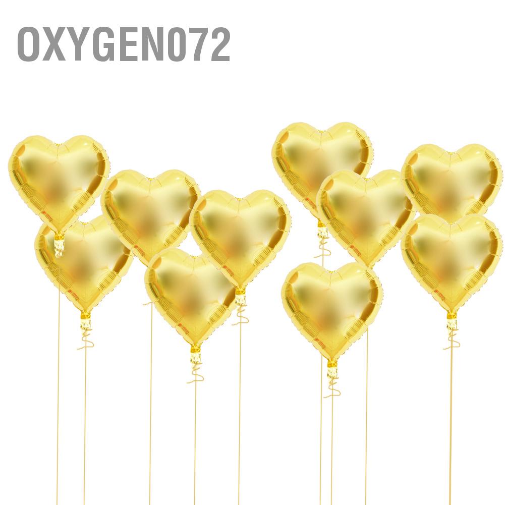 Oxygen072 10pcs 18&quot; Heart Aluminum Foil Balloons Party Wedding Birthday Decor