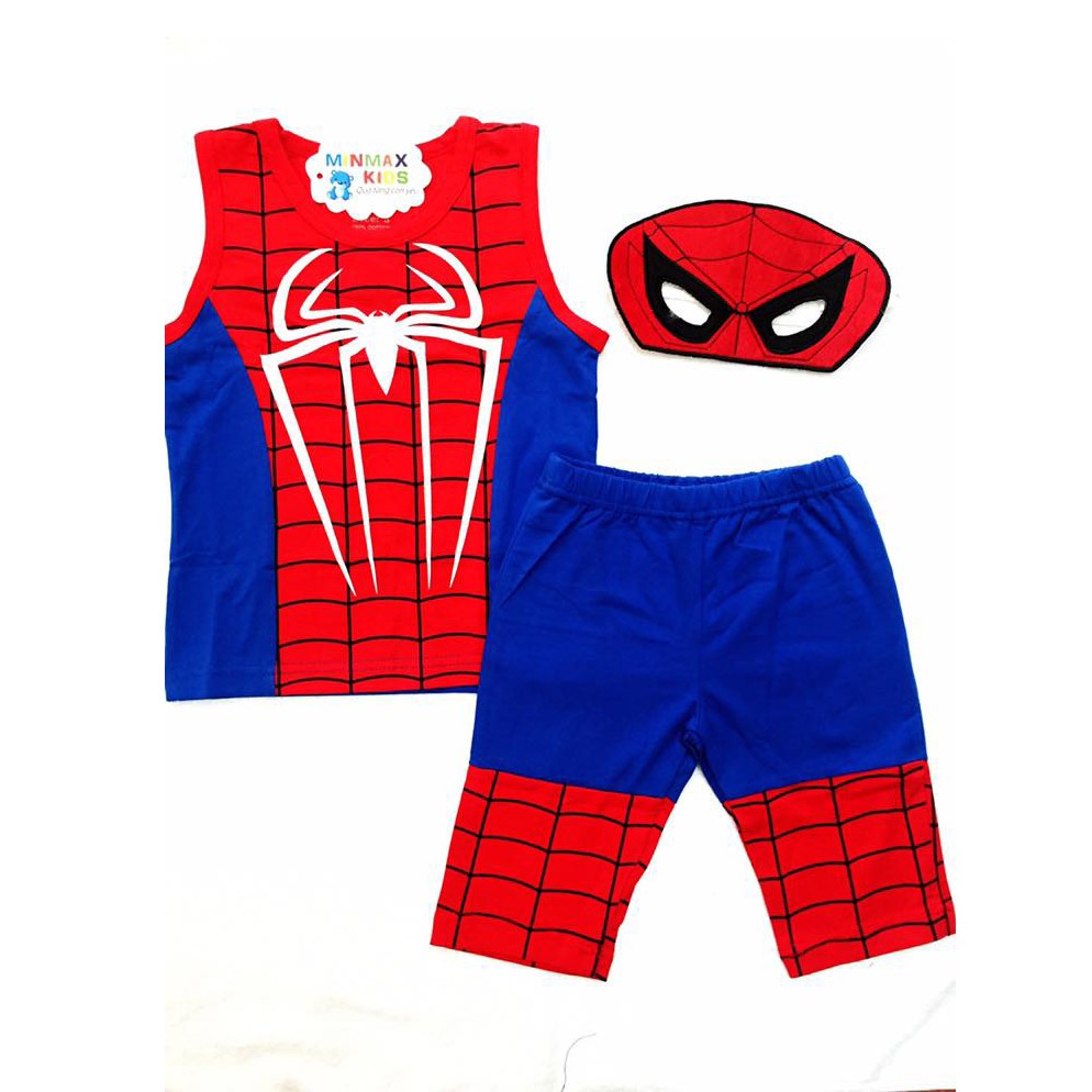 Hình Thật ] Đồ Bộ Siêu Nhân Nhện (Spider Man) Có Che Mắt | Shopee Việt Nam