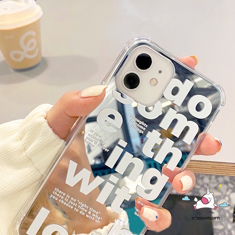 Ốp Điện Thoại Chống Sốc Tráng Gương In Chữ Tiếng Anh Cho iPhone 11 13 12 Pro MAX 7 8 Plus X XR XS MAX SE 2020 7plus 8plus