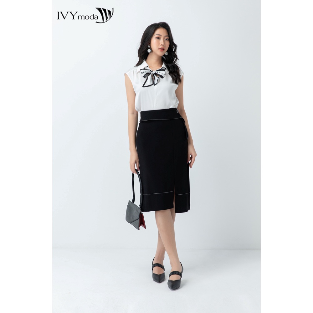 Chân váy chữ A chỉ nổi IVY moda MS 30M6743