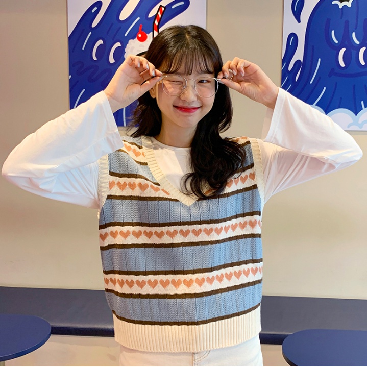 Áo len cổ chữ V đơn giản thời trang Hàn Quốc cho nữ | BigBuy360 - bigbuy360.vn